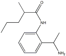 N-[2-(1-aminoethyl)phenyl]-2-methylpentanamide Struktur