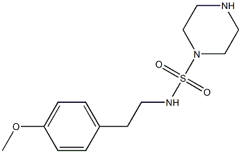 N-[2-(4-methoxyphenyl)ethyl]piperazine-1-sulfonamide Struktur