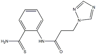 N-[2-(aminocarbonothioyl)phenyl]-3-(1H-1,2,4-triazol-1-yl)propanamide Struktur