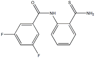 N-[2-(aminocarbonothioyl)phenyl]-3,5-difluorobenzamide Struktur