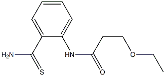 N-[2-(aminocarbonothioyl)phenyl]-3-ethoxypropanamide Struktur