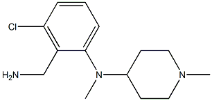 N-[2-(aminomethyl)-3-chlorophenyl]-N,1-dimethylpiperidin-4-amine Struktur