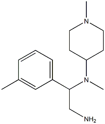 N-[2-amino-1-(3-methylphenyl)ethyl]-N-methyl-N-(1-methylpiperidin-4-yl)amine Struktur