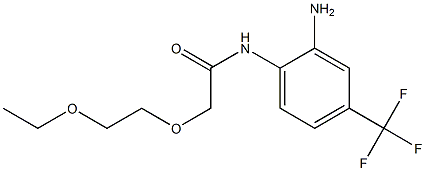 N-[2-amino-4-(trifluoromethyl)phenyl]-2-(2-ethoxyethoxy)acetamide Struktur