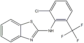 N-[2-chloro-6-(trifluoromethyl)phenyl]-1,3-benzothiazol-2-amine Struktur