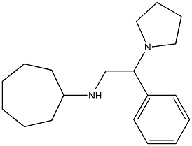 N-[2-phenyl-2-(pyrrolidin-1-yl)ethyl]cycloheptanamine Struktur