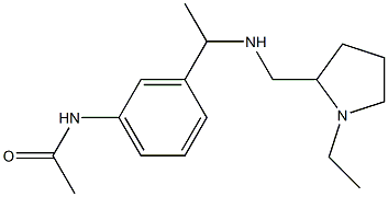 N-[3-(1-{[(1-ethylpyrrolidin-2-yl)methyl]amino}ethyl)phenyl]acetamide Struktur