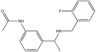 N-[3-(1-{[(2-fluorophenyl)methyl]amino}ethyl)phenyl]acetamide Struktur