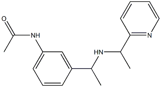 N-[3-(1-{[1-(pyridin-2-yl)ethyl]amino}ethyl)phenyl]acetamide Struktur