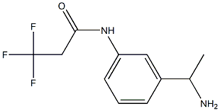 N-[3-(1-aminoethyl)phenyl]-3,3,3-trifluoropropanamide Struktur