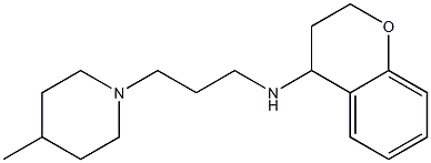 N-[3-(4-methylpiperidin-1-yl)propyl]-3,4-dihydro-2H-1-benzopyran-4-amine Struktur