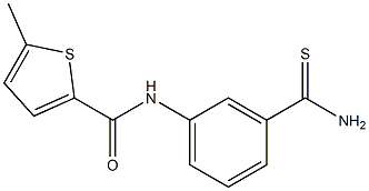 N-[3-(aminocarbonothioyl)phenyl]-5-methylthiophene-2-carboxamide Struktur