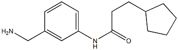 N-[3-(aminomethyl)phenyl]-3-cyclopentylpropanamide Struktur