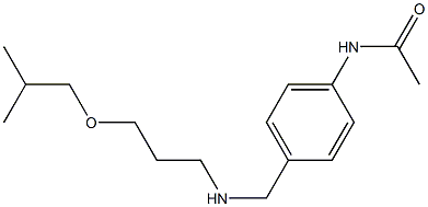 N-[4-({[3-(2-methylpropoxy)propyl]amino}methyl)phenyl]acetamide Struktur