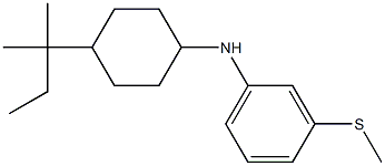 N-[4-(2-methylbutan-2-yl)cyclohexyl]-3-(methylsulfanyl)aniline Struktur