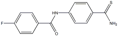 N-[4-(aminocarbonothioyl)phenyl]-4-fluorobenzamide Struktur