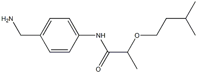 N-[4-(aminomethyl)phenyl]-2-(3-methylbutoxy)propanamide Struktur