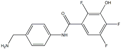 N-[4-(aminomethyl)phenyl]-2,4,5-trifluoro-3-hydroxybenzamide Struktur