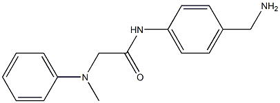 N-[4-(aminomethyl)phenyl]-2-[methyl(phenyl)amino]acetamide Struktur