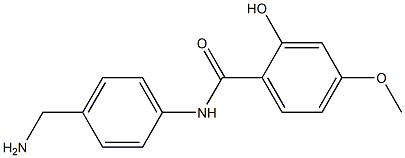 N-[4-(aminomethyl)phenyl]-2-hydroxy-4-methoxybenzamide Struktur