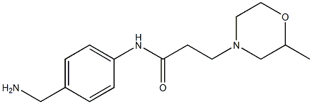 N-[4-(aminomethyl)phenyl]-3-(2-methylmorpholin-4-yl)propanamide Struktur