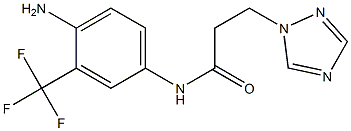 N-[4-amino-3-(trifluoromethyl)phenyl]-3-(1H-1,2,4-triazol-1-yl)propanamide Struktur