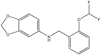 N-{[2-(difluoromethoxy)phenyl]methyl}-2H-1,3-benzodioxol-5-amine Struktur