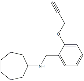 N-{[2-(prop-2-yn-1-yloxy)phenyl]methyl}cycloheptanamine Struktur