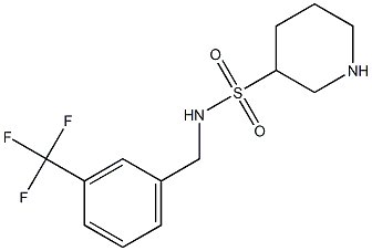 N-{[3-(trifluoromethyl)phenyl]methyl}piperidine-3-sulfonamide Struktur