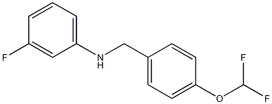 N-{[4-(difluoromethoxy)phenyl]methyl}-3-fluoroaniline Struktur