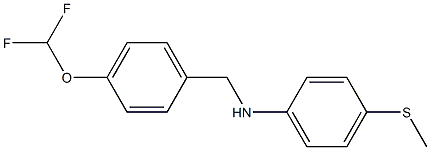 N-{[4-(difluoromethoxy)phenyl]methyl}-4-(methylsulfanyl)aniline Struktur