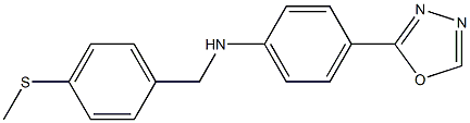 N-{[4-(methylsulfanyl)phenyl]methyl}-4-(1,3,4-oxadiazol-2-yl)aniline Struktur