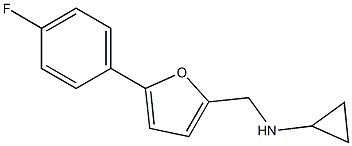 N-{[5-(4-fluorophenyl)furan-2-yl]methyl}cyclopropanamine Struktur