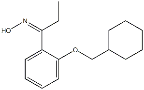 N-{1-[2-(cyclohexylmethoxy)phenyl]propylidene}hydroxylamine Struktur