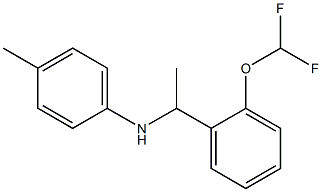 N-{1-[2-(difluoromethoxy)phenyl]ethyl}-4-methylaniline Struktur