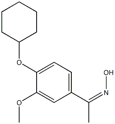 N-{1-[4-(cyclohexyloxy)-3-methoxyphenyl]ethylidene}hydroxylamine Struktur