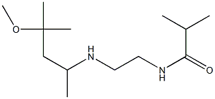 N-{2-[(4-methoxy-4-methylpentan-2-yl)amino]ethyl}-2-methylpropanamide Struktur