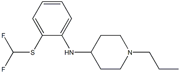 N-{2-[(difluoromethyl)sulfanyl]phenyl}-1-propylpiperidin-4-amine Struktur