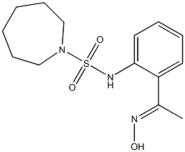 N-{2-[1-(hydroxyimino)ethyl]phenyl}azepane-1-sulfonamide Struktur