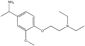 N-{2-[4-(1-aminoethyl)-2-methoxyphenoxy]ethyl}-N,N-diethylamine Struktur