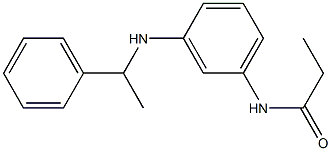 N-{3-[(1-phenylethyl)amino]phenyl}propanamide Struktur