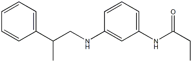 N-{3-[(2-phenylpropyl)amino]phenyl}propanamide Struktur