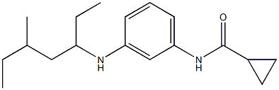 N-{3-[(5-methylheptan-3-yl)amino]phenyl}cyclopropanecarboxamide Struktur