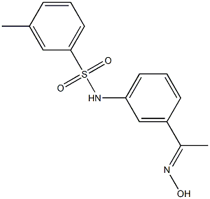 N-{3-[1-(hydroxyimino)ethyl]phenyl}-3-methylbenzene-1-sulfonamide Struktur