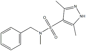 N-benzyl-N,3,5-trimethyl-1H-pyrazole-4-sulfonamide Struktur