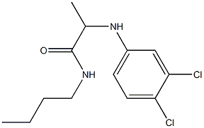 N-butyl-2-[(3,4-dichlorophenyl)amino]propanamide Struktur