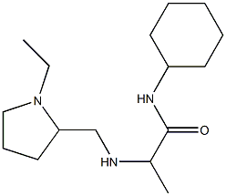 N-cyclohexyl-2-{[(1-ethylpyrrolidin-2-yl)methyl]amino}propanamide Struktur