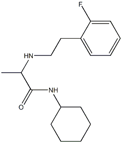 N-cyclohexyl-2-{[2-(2-fluorophenyl)ethyl]amino}propanamide Struktur