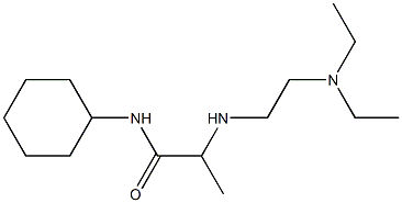 N-cyclohexyl-2-{[2-(diethylamino)ethyl]amino}propanamide Struktur