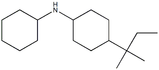 N-cyclohexyl-4-(2-methylbutan-2-yl)cyclohexan-1-amine Struktur